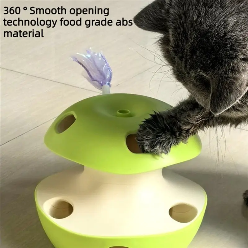 Automatic Rotation Electric Cat Shaped Self Play Intelligent Turntable Mouse Tease Rotationtease Cat Stick Rechargeable - Image 5