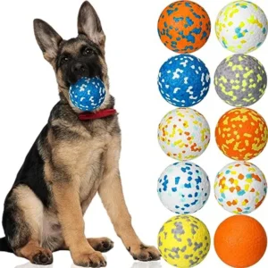 10 Pcs Dog Toy Ball for Aggressive Chewers Interactive Dog Ball for Boredom and Stimulating Bouncy Floating Rubber Toy for Larg