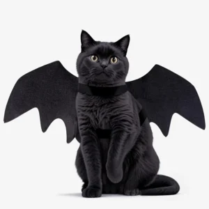 1/3pcs Adjustable Black Cat Bat Wings Costume Halloween Pet Accessory for Cats & Small Dogs Festive Dress-Up Fun Cosplay Access