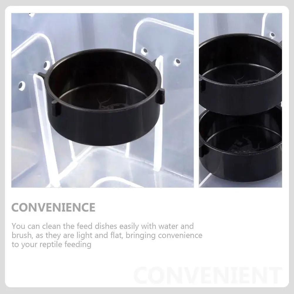 4pcs Reptile Feeding Plates Round Durable Non-Slip Spider Lizard Feed Bowls Water Holders Cage Feeding Supplies Pet - Image 6
