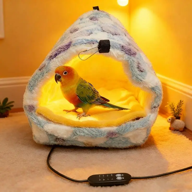 USB Heated Parrot Nest For Lovebird Conure Canary Bunny Guinea Chinchilla Parakeet Cockatiel Plush Nest Hammock Bird Bed Wa N1D8 - Image 3