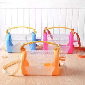 1 Pcs Hamster Golden Portable Cage Carrier Box Small Pet Transparent Acrylic Carriers Boxes Outdoor Carrying Pets Bird Supplies