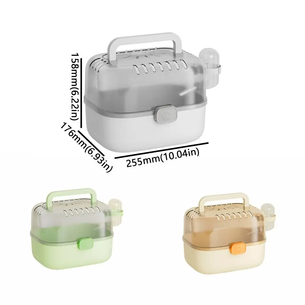 Handheld Hamster Cage Ventilated Breathable Pet Travel Case Escape Proof Portable Hamster Habitat Outdoor Activity - Image 6