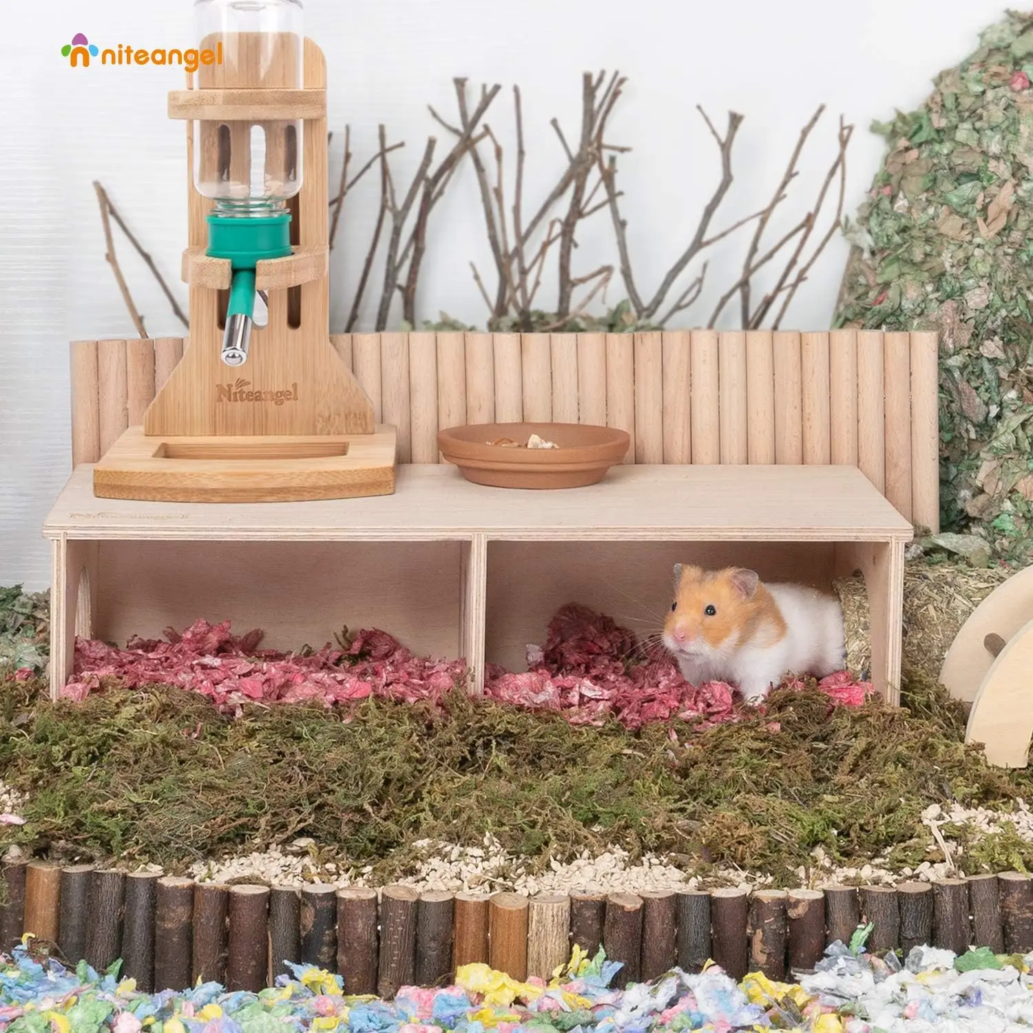 Hamster Secret Peep Shed 2-Chamber Hideout & Tunnel Exploring Toys (Large - for Syrian Hamster) - Image 4