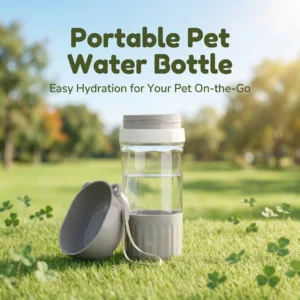 Portable 2-in-1 Dog Water Bottle with Water Container - Pet Feeder Bowl for Outdoor Travel - Convenient Dog Drinking Bowls