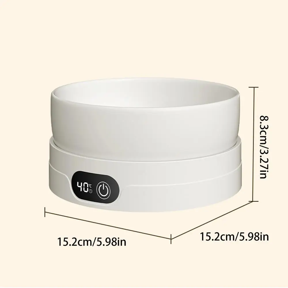 Heated Cat Dish 4 Temperature Settings Winter Pet Drinking Plate Thermal Heated Water Bowl for Chickens Ducks Birds Animals - Image 7