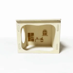 Climbing Structure Wooden Hamster House Chew-Proof Stackable Hamster Villa Detachable Hamster Wooden Hut Exercise