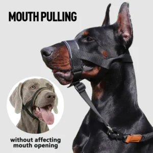 Reflective Tactical Muzzles for Medium Large Dogs Leads for Anti Barking Training Rope Guide Pet Mouth Cover Big Dog Accessories