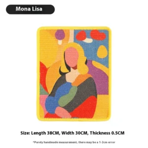 Space-Saving Cat Scratching Post Scratch-resistant Claw Play Cat Scratching Board Oil Painting Wall-Mounted Cat Scratching Mat