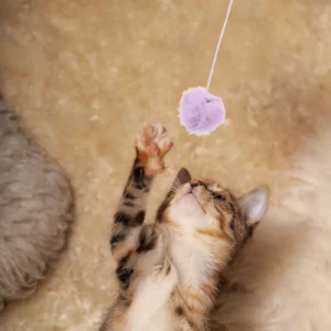 4Pcs Cat Hanging Ball with Bell Compatible with Cat Trees Scratching Post Replacement Interactive Play Exercise Entertainment