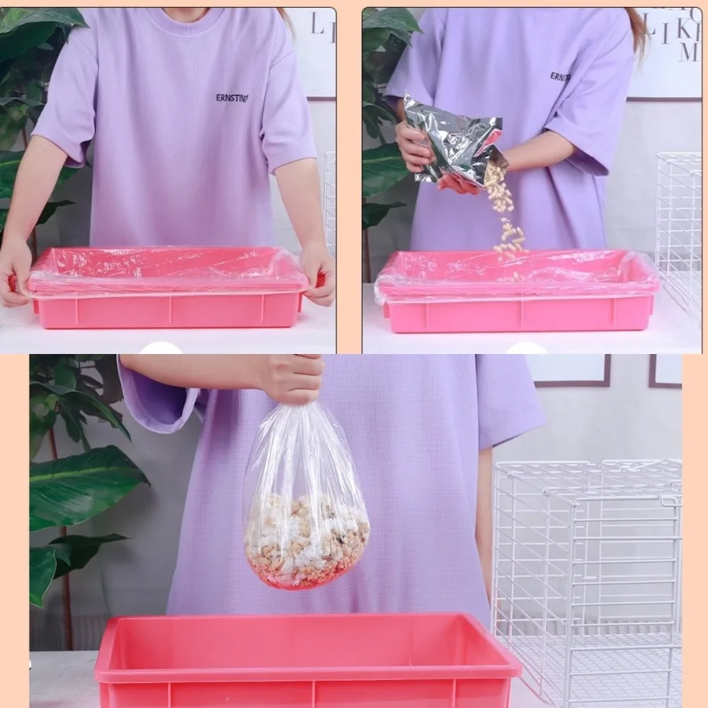 10pcs Durable Disposable Rabbit Cage Tray Mat Transparent Elastic Pet Tray Cover Thick Film Cover for Dog Cat - Image 5