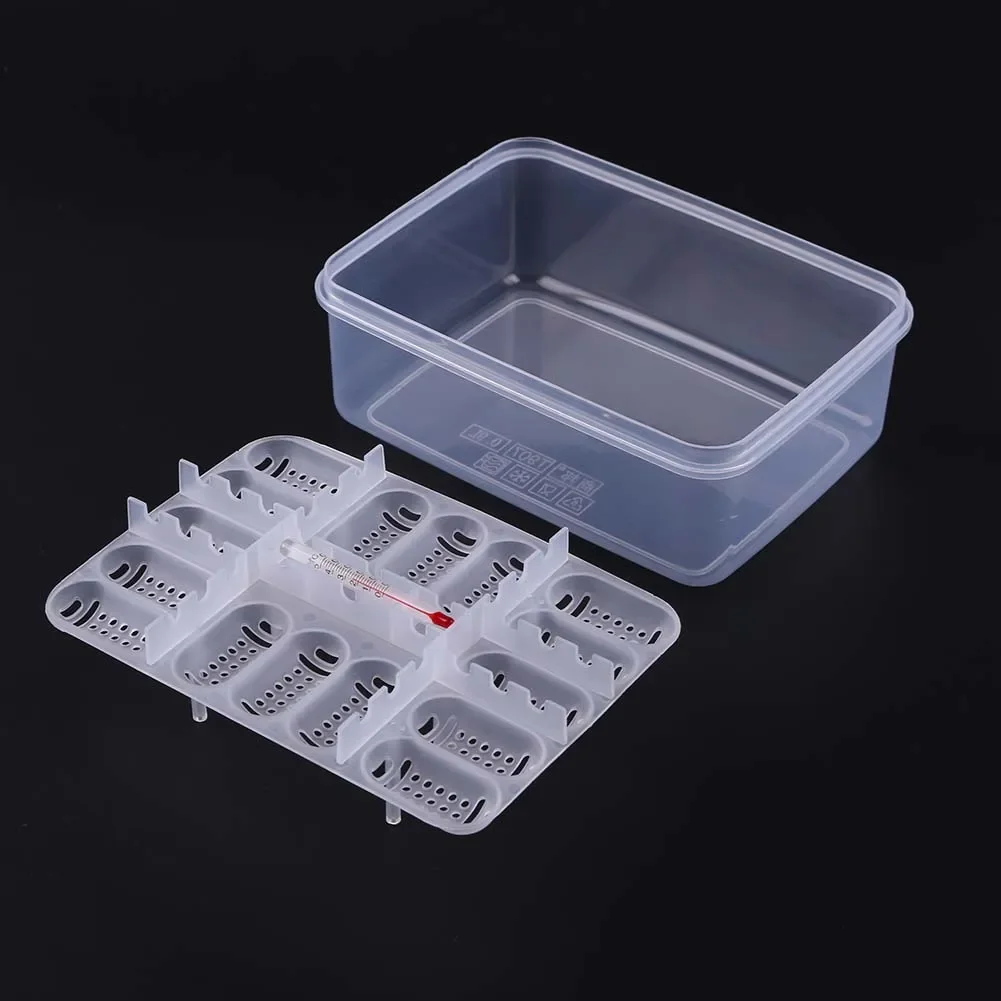 16 Grids Reptiles Egg Incubator Tray Lizard Snake Eggs Hatcher Plastic Case Box