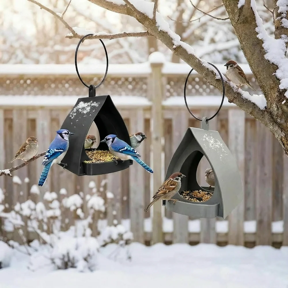 Hanging Bird Feeder for Garden with Roof Large Capacity Outdoor Bird Feeder Birdhouse for Yard Outside Garden Decoration - Image 4