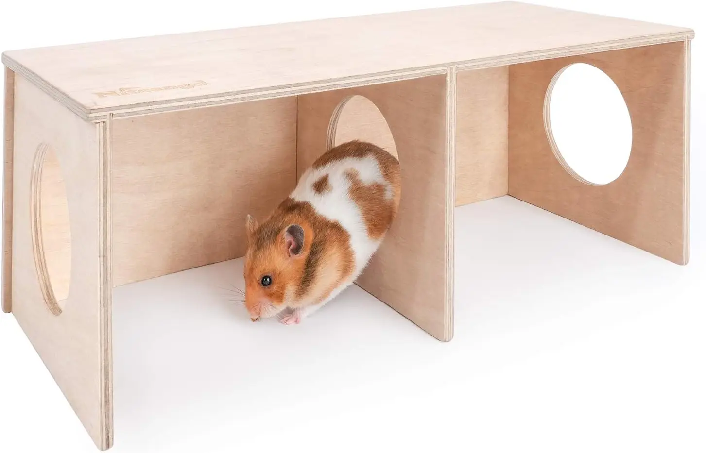 Hamster Secret Peep Shed 2-Chamber Hideout & Tunnel Exploring Toys (Large - for Syrian Hamster)