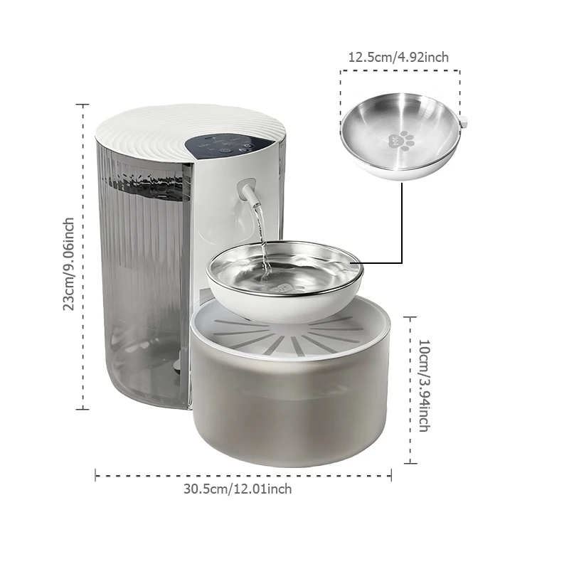 3L Smart Constant Temperature Tilting Pet Water Dispenser Timed & Quantitatively Feed Water Silent cat&dog Heated Water Fountain - Image 8