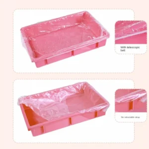 10pcs Durable Disposable Rabbit Cage Tray Mat Transparent Elastic Pet Tray Cover Thick Film Cover for Dog Cat