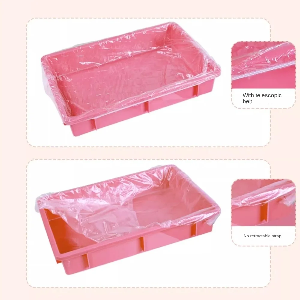 10pcs Durable Disposable Rabbit Cage Tray Mat Transparent Elastic Pet Tray Cover Thick Film Cover for Dog Cat