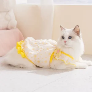 Cute Princess Dog Dress Lightweight Chiffon Flying Sleeve Dress Summer Pet Clothes for Cat Puppy dogs