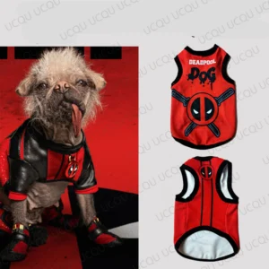 Deadpool & Wolverine Pet Vest Dog Clothes Summer Superhero Style Matching Outfit for Small Medium Large Breeds