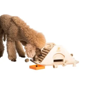 Pyramid - Brain Game for Dogs Interactive Wooden Puzzle Toy for Mental Stimulation Boredom Buster for Smart and Active Dogs