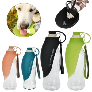OUZEY 580ml Dog Water Bottle Outdoor Dog Walking Portable Foldable Drinking Bowls For Small Medium Dogs Pet Suppliws