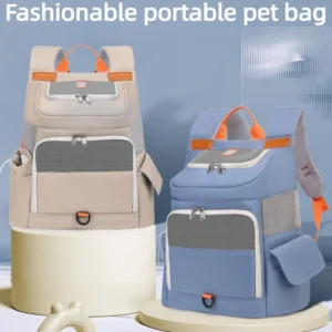 Large Capacity Cat Backpack Breathable Pet Carrier Fashionable Shoulder Bag for Outdoor Travel