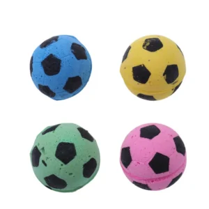 12Pcs Small Colorful Eva Foam Footballs for Cats Soccer Ball Design Durable Practical Use Strengthen Friendship