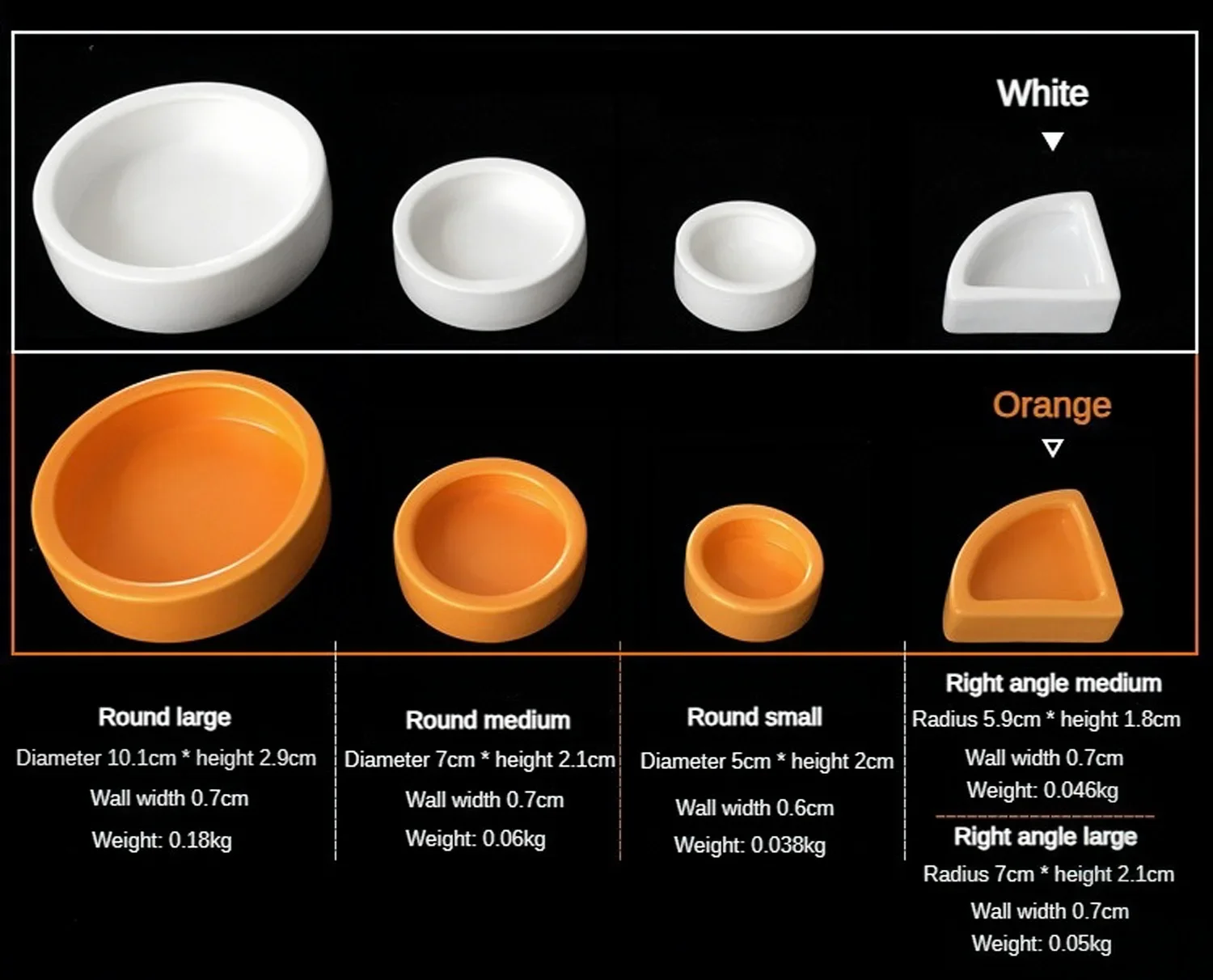 Reptile Water Food Bowl Worm Dish Ceramic Pet Bowls Anti-escape Mini Reptile Mealworms Bowl For Lizard Bearded Dragon Pet - Image 6