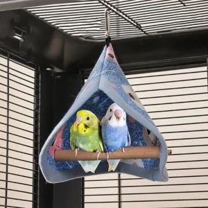 Warm Bird Parrot Nest Soft Plush Bird Parrot Hammock Warm Hanging Bed For Pet Cave Cage Hut Tent Toy House for Small Animals