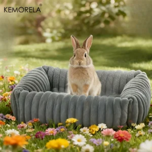 Soft Small Pet Bed - Cozy Hamster Rabbit Guinea Pig Sleeping Nest, Machine Washable Mat for Cage, Indoor Outdoor Use, Breathable