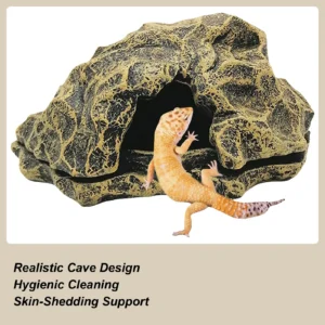 Lizard House Terrarium Resin Fake Rock Bearded Dragon Cave Landscape Basking Area Aquarium Decor Small Fish Tank Accessories For
