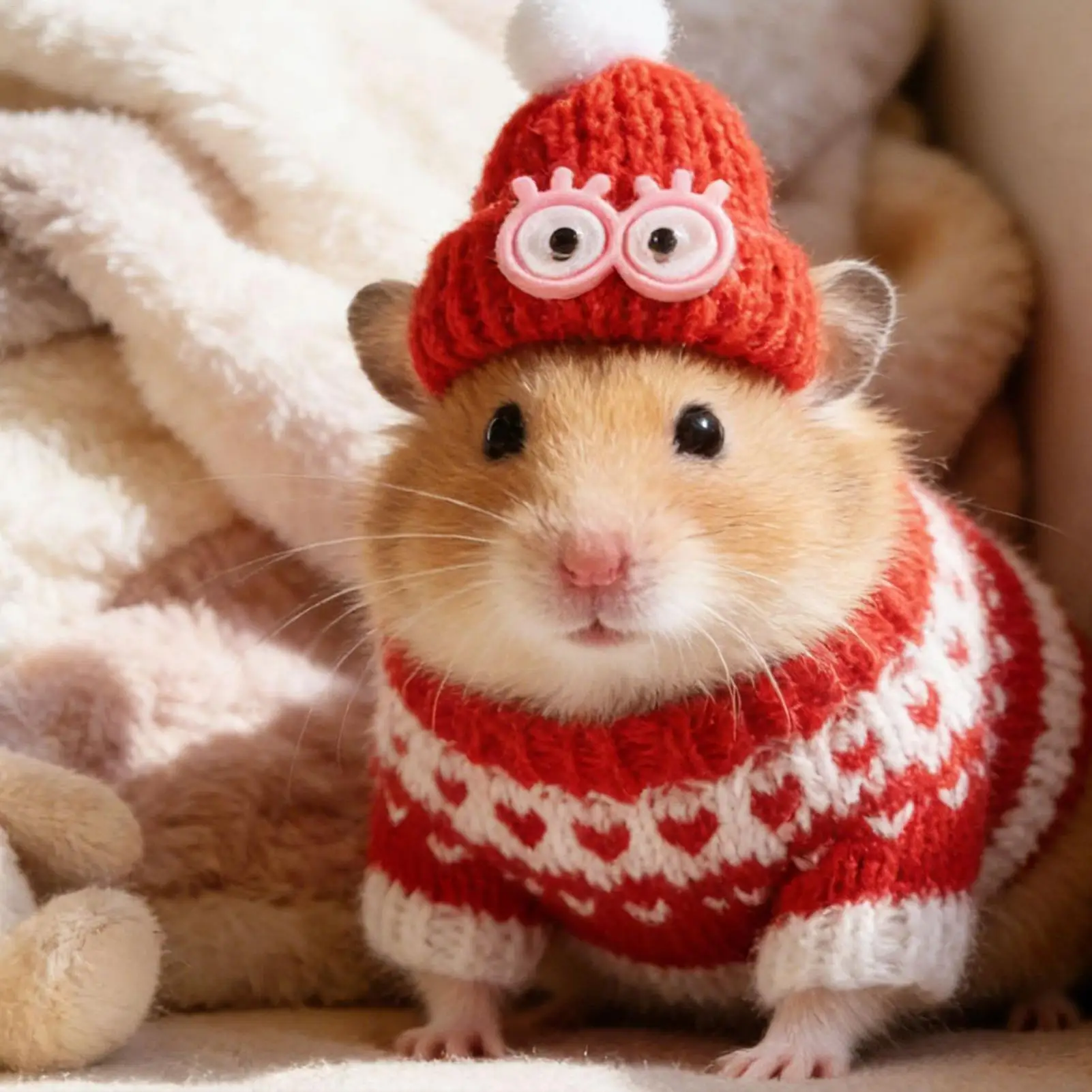 Hamster Outfits Animal Hoodie Sweater Breathable Small Pet Clothes For Guinea Hamster Ferret Bunny Chinchilla Hedgehog Gerbil - Image 2