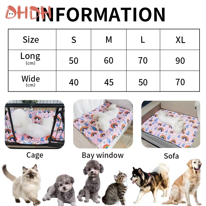Washable Pet Pee Pad Pet Diaper Mat Reusable Mats For Dogs Dog Bed Urine Washable Dog Training Pad Four Seasons Pet Mat Cover - Image 3