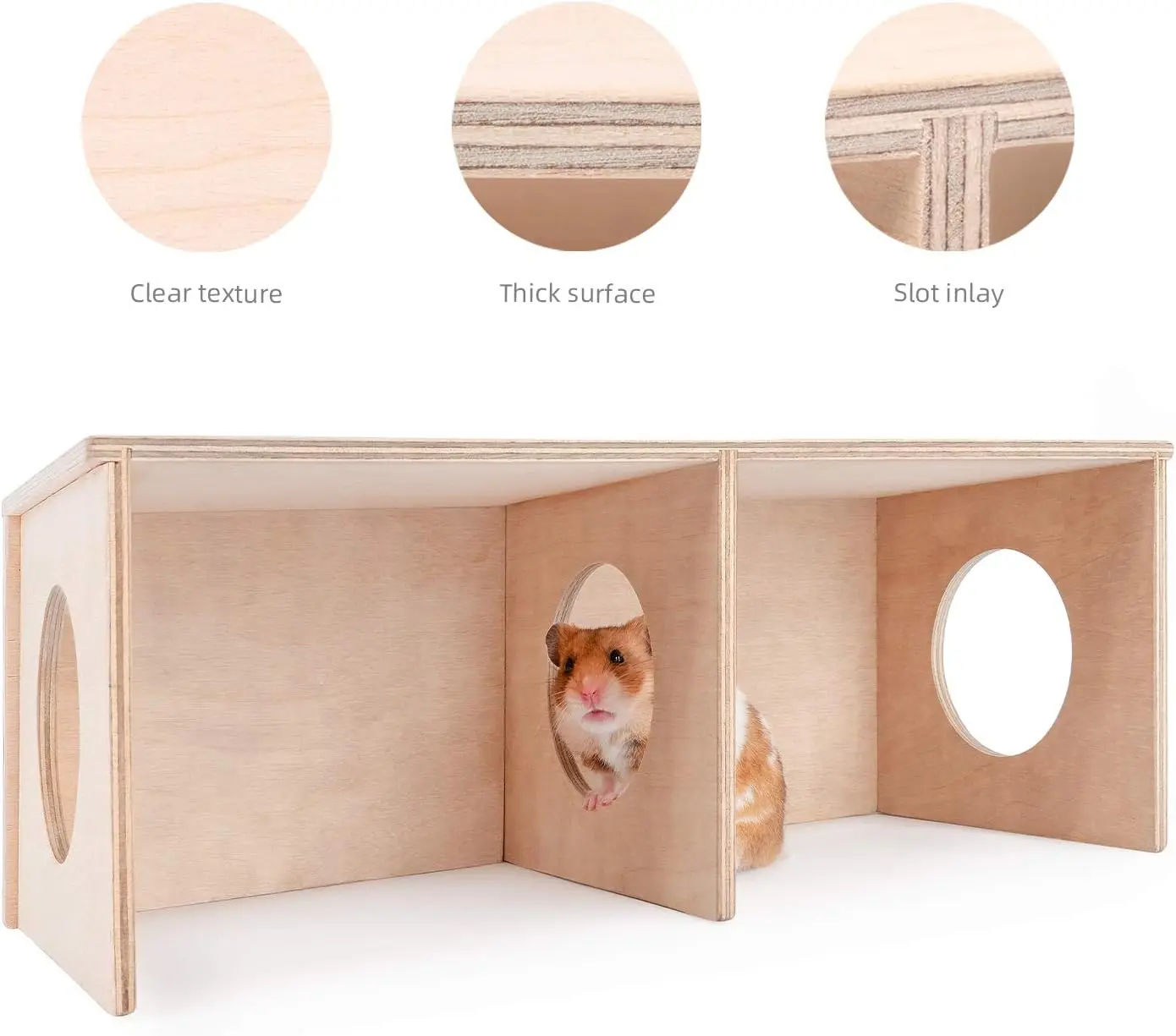 Hamster Secret Peep Shed 2-Chamber Hideout & Tunnel Exploring Toys (Large - for Syrian Hamster) - Image 6