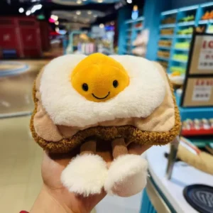 Plush Cat 10cm Nest Egg Toast Diving Doctor Hat Rabbit Face Pistachio Modeling Doll Interactive Toy for Cat Dog Pet Girl Gift
