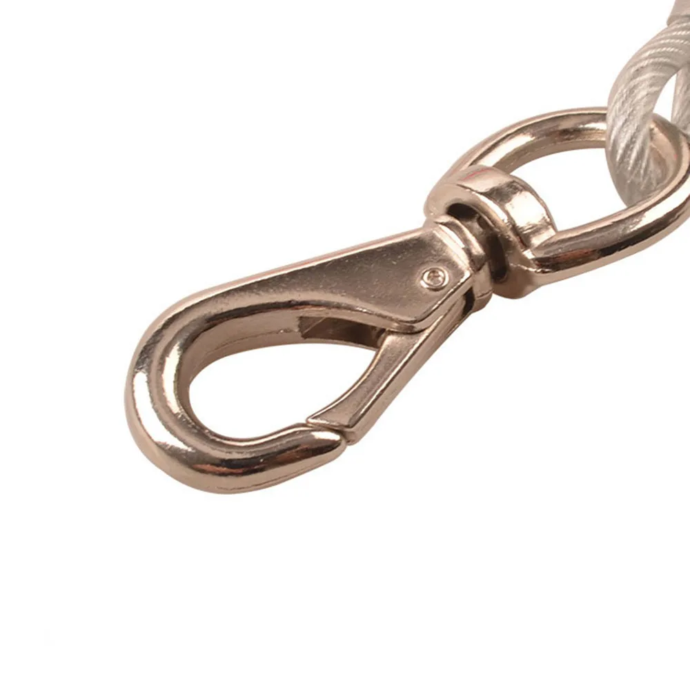 Anti-Bite Dogs Chain Leash Steel Wire Dog Lead Heavy-Duty Pet Dog Tie-Out Cable Chew Proof Metal Leashes for Medium & Large Dogs - Image 5