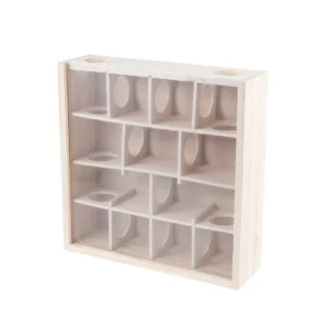 Wooden Maze for Hamster with Glass Cover Small Animal Activity Tunnel Fun Game Rat Mouse Play Center Enrichment Equipment