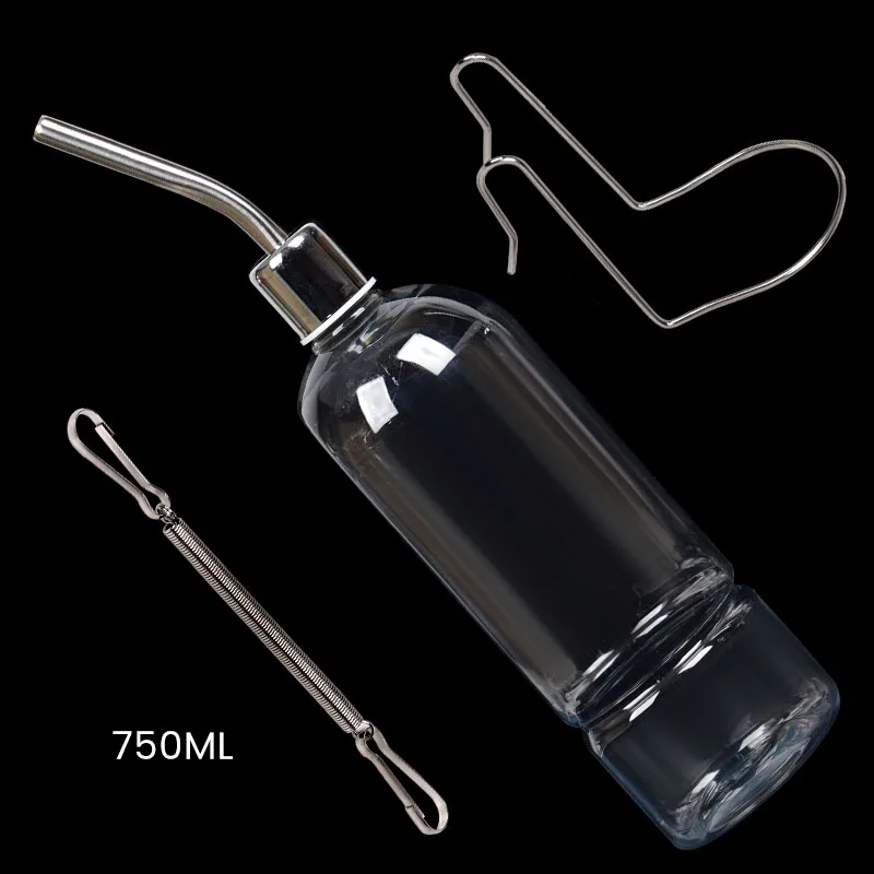 180/350/750ML Plastic Rabbit Drinking Bottle Hamster Cage Water Bottle Dispenser For Bunny Guinea Pig Squirrel Small Pet Feeder - Image 7