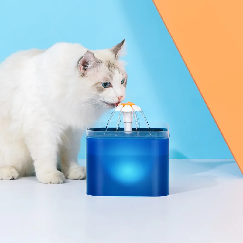 2L Automatic Cats and Dogs Water Fountain with LED Lighting USB Pet Water Dispenser with Recirculate Filtring for Pet Feeder - Image 2