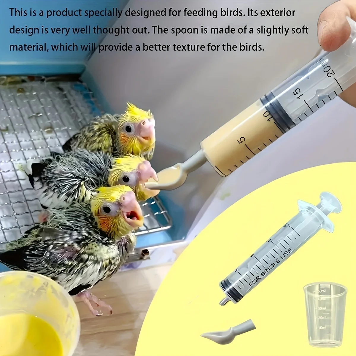 4pcs-Bird feeding syringe, for young birds, bird feeding aid tool, artificial bird feeder - Image 5