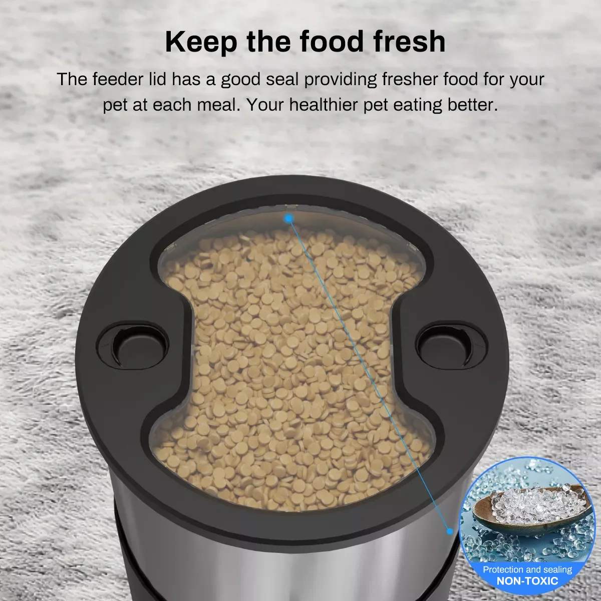 4.5L WIFI Button Double Meal Pet Feeder Cat Food Automatic Dispenser Remote Feeding Stainless Steel Double Bowl Cat Dog Feeder - Image 6