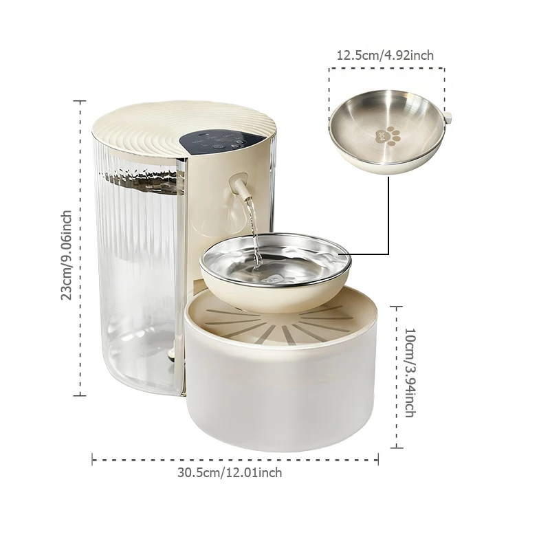 3L Smart Constant Temperature Tilting Pet Water Dispenser Timed & Quantitatively Feed Water Silent cat&dog Heated Water Fountain - Image 7