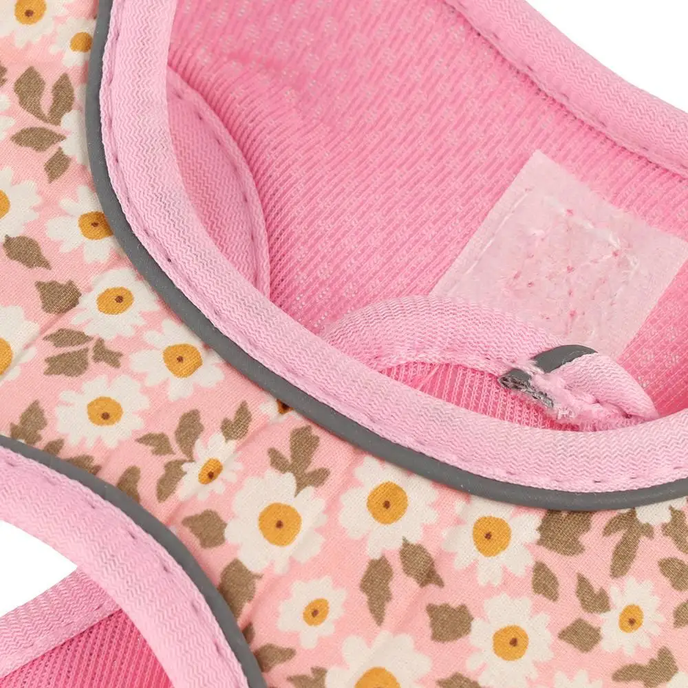 Cat Accessories Floral Pet Harness Anti Escape Reflective Cat Chest Strap Breathable Adjustable Dog Leash Set Small Dogs - Image 3