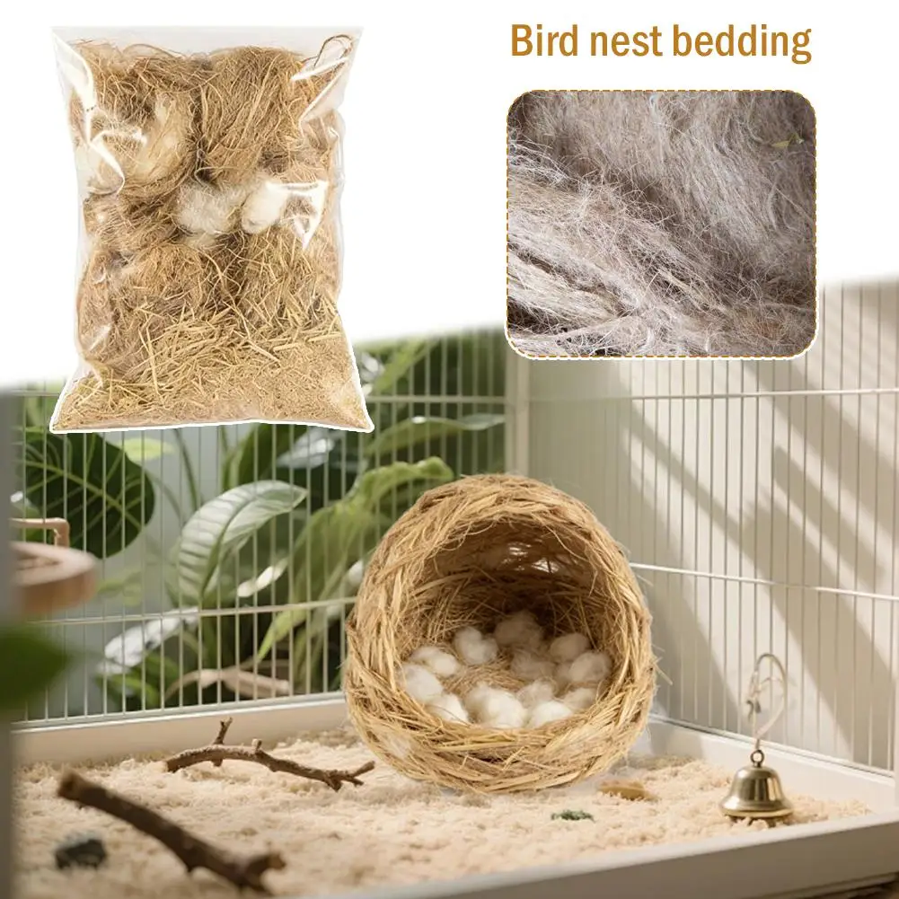 40g Soft Bird Nesting Fiber Jute Blend Natural Cage Bedding for Canaries Goldfinches Javanese Sparrows Parrots to Build Nests - Image 4