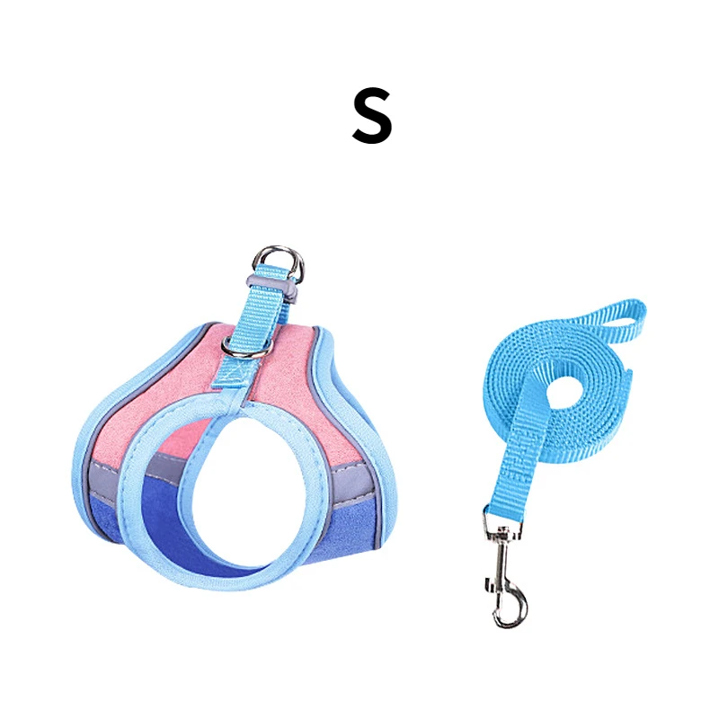 Rabbit Walks Adjustable Bunny Harness and Leash Set Double Buckle with Reflective Strips Rabbit Vest Pets Stuff Suitable - Image 8