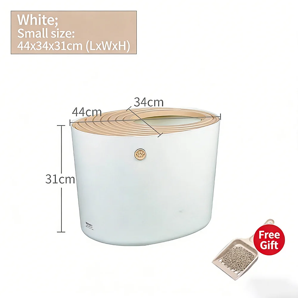 Semi-closed Cats Litter Box Durable Cat Toilet Bucket Anti-splash Kitten Training Bedpans Home Pet Cleaning Sand Basin - Image 7