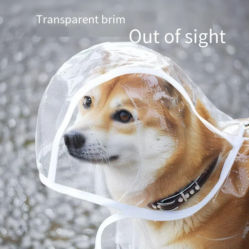 Waterproof Dog Rain Coat Cloak Belly Protection Outdoor Pet Jacket Windproof Lightweight Rainwear Small Puppy Teddy Shiba Walk - Image 2