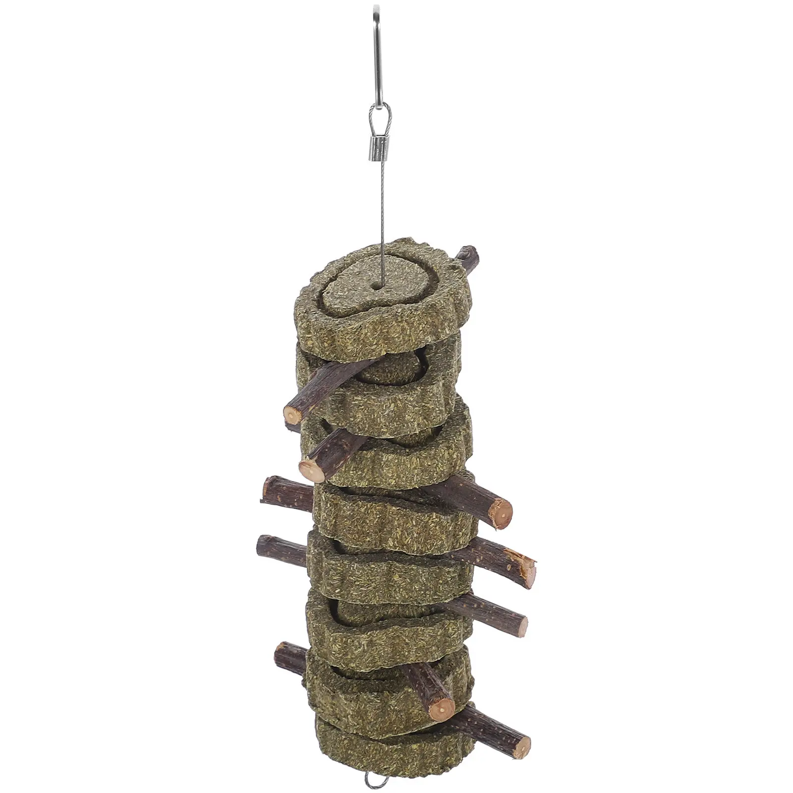 Natural Molar Chew Stick Hanging Rabbit Bunny Small Pets Teeth Cleaning Teether Healthy Snack for Hamster Chinchilla Squirrel - Image 5