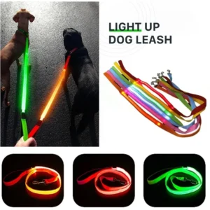 Led Pet Dog Leash Rope With Light Luminous  Lead Leash USB Charging for Dog Safety Flashing Glowing Collar Harness Accessories