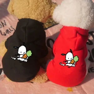 1pc  Sanrio print  pet Hoodie  sweatshirt , Pochacco &Carrots print Autumn/Winter Warm Hoodie Hoodie pullover